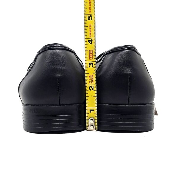 Dexter Comfort Black Memory Foam Faux Leather Formal Loafers Men's Size 9.5 - Picture 4 of 12